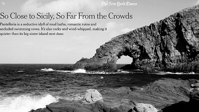 Pantelleria sul The New York Times