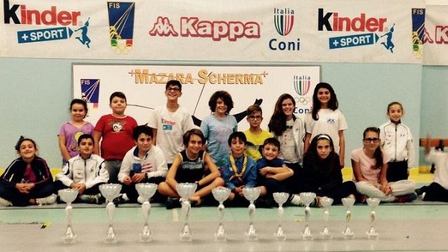 1^ prova regionale gran premio giovanissimi, a Caltanissetta la Mazara Scherma fa bottino di medaglie