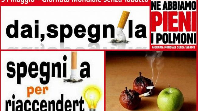 Giornata Mondiale senza Tabacco contro i tumori ai polmoni