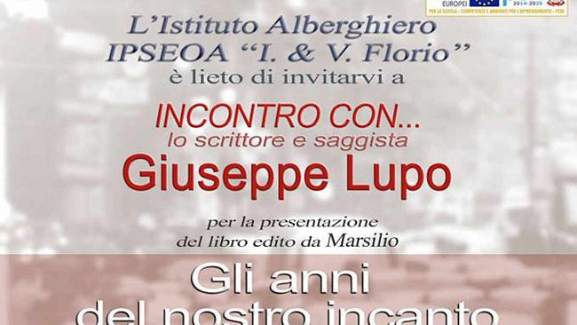 Trapani, lo scrittore Giuseppe Lupo presenta il suo libro “Gli anni del nostro incanto”