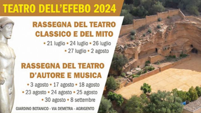 Agrigento, Dal 21 luglio all'8 settembre rassegne del teatro classico e del teatro d'autore al nuovo Teatro dell'Efebo