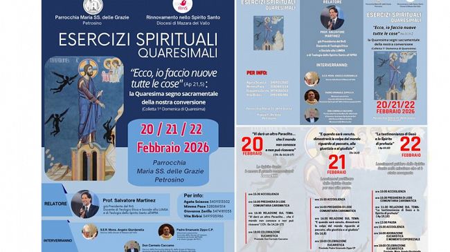 Rinnovamento e preghiera a Petrosino: al via gli Esercizi Spirituali Quaresimali