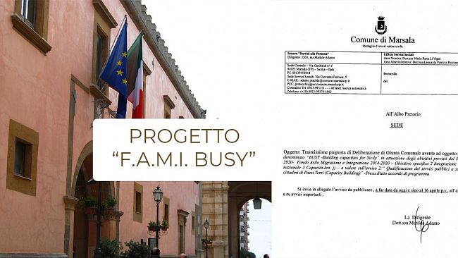 Marsala, progetto “F.a.m.i. Busy”. Selezione pubblica per gli incarichi