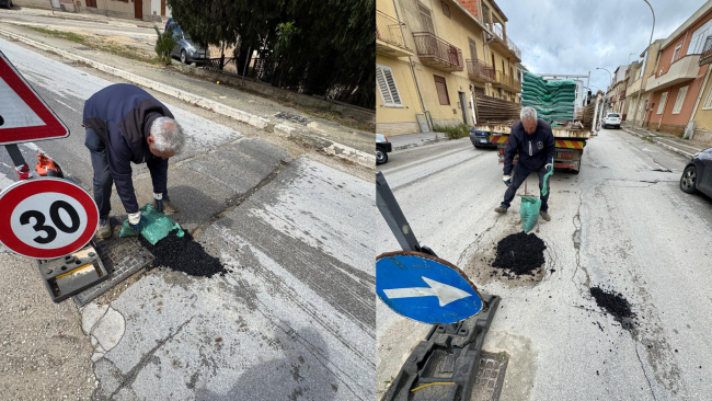 S. Margherita, iniziati i lavori di manutenzione del manto stradale in alcune vie della città 