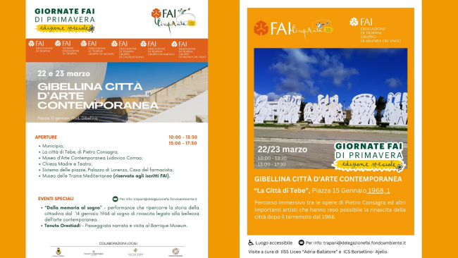 Giornate FAI di Primavera: la delegazione di Mazara celebra Gibellina nominata Capitale dell'Arte Contemporanea 2026