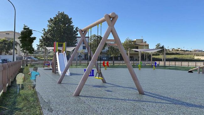 Le prime immagini del parco giochi realizzato da Amiamo Castelvetrano