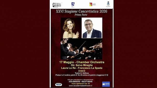 Gran finale per l'Accademia Beethoven, al Teatro Sollima il concerto di chiusura