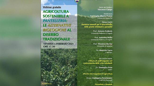 Pantelleria, si parla di diserbo e agricoltura sostenibile venerdì 5 febbraio