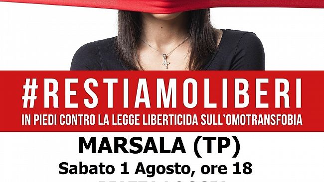 Marsala in piazza per dire “No” al ddl Zan sull’omotransfobia