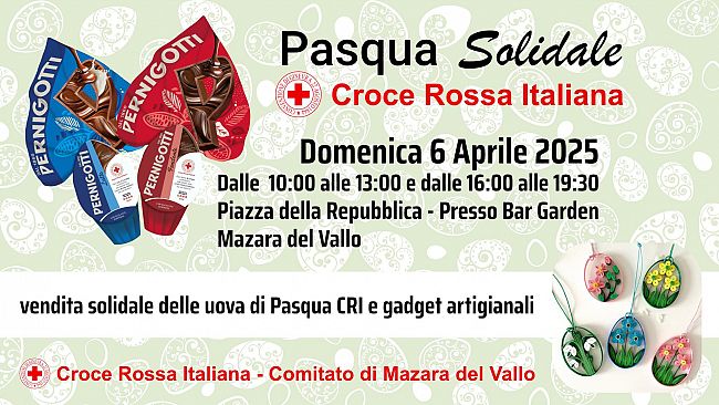 Mazara, la Croce Rossa in piazza per la vendita solidale delle uova di Pasqua 