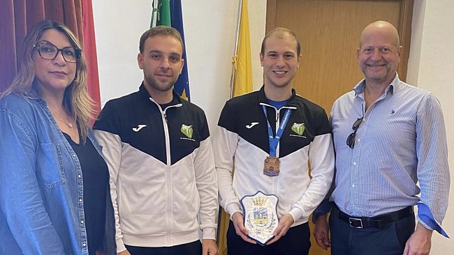 ​L'atleta mazarese Vito Margiotta accolto a Palazzo di Città
