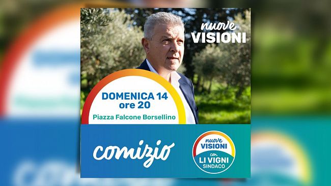 Amministrative 2023, domenica primo comizio del candidato Sindaco F. Li Vigni