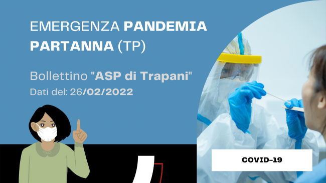 Covid-19, bollettino ASP TP del 26 febbraio 2022