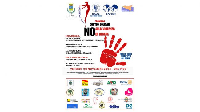 Mazara, il 22 novembre il corteo solidale 