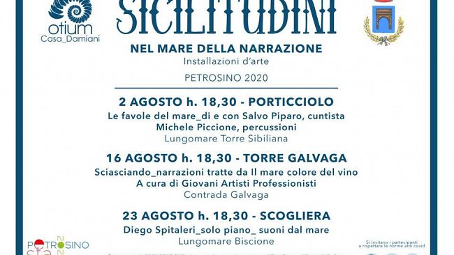 “Petrosino Estate 2020”, torna l’appuntamento con “Sicilitudini”. Tre le iniziative in calendario il 2, 16 e 23 agosto