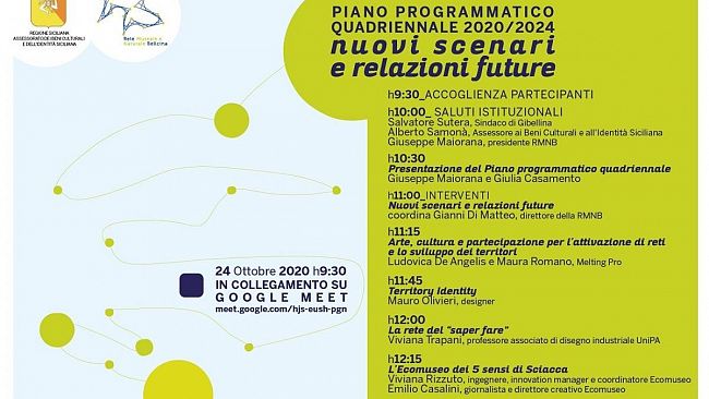 Rete Museale Belicina, Piano programmatico 2020/2024: “Nuovi scenari e relaziono future”
