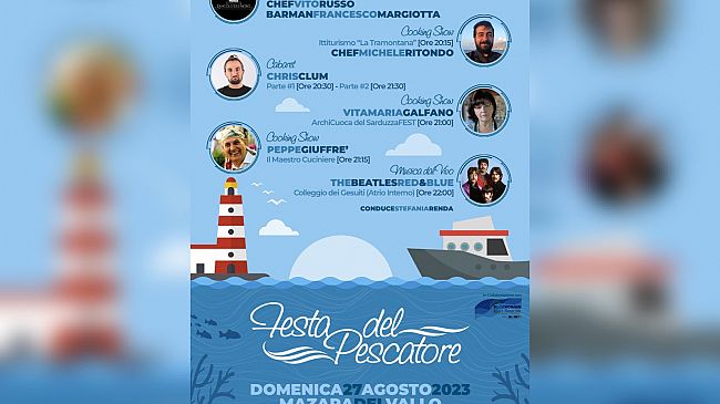 Mazara, quattro famosi Chef alla prima edizione della  “Festa del Pescatore”