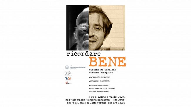Castelvetrano, il 16 gennaio l’iniziativa “Ricorda bene”