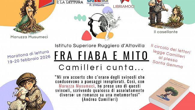 Mazara, l’Istituto R. D’Altavilla omaggia Maria Cristina Gallo con l’iniziativa “Fra fiaba e mito. Camilleri cunta…”