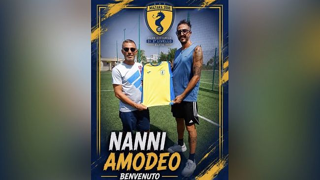 Nanni Amodeo entra nello staff tecnico della Scuola Calcio Mazara 2000