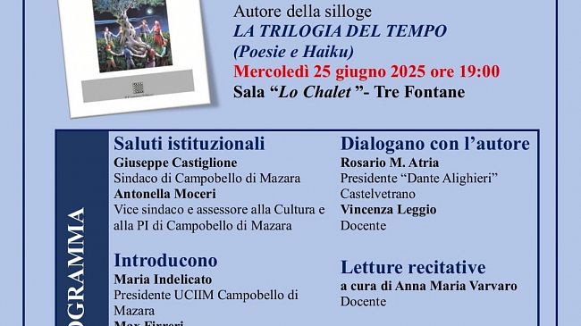 Il poeta Tony Causi a Tre Fontane per la conclusione del corso “Educare alle Relazioni”