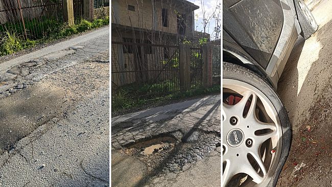 Via Bessarione e via Fani, auto danneggiate dall’asfalto “groviera”