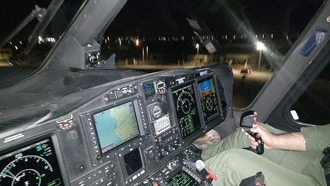 Elicottero dell’Aeronautica militare impegnato nelle ricerche dell’uomo marsalese scomparso