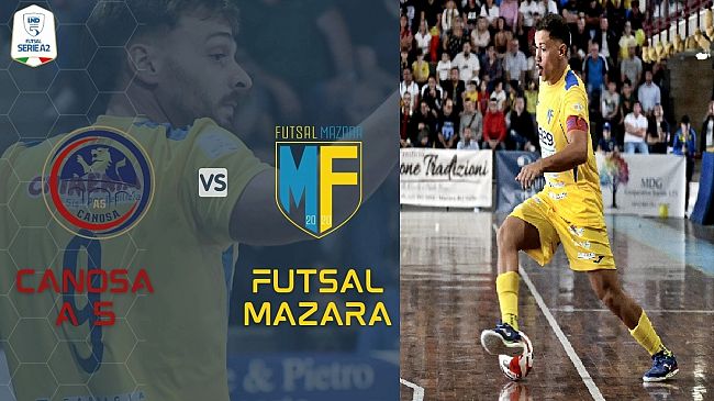 Calcio a 5, Serie A2, questo pomeriggio Canosa A5-Futsal Mazara. Convocati, info sul match e come vederlo 