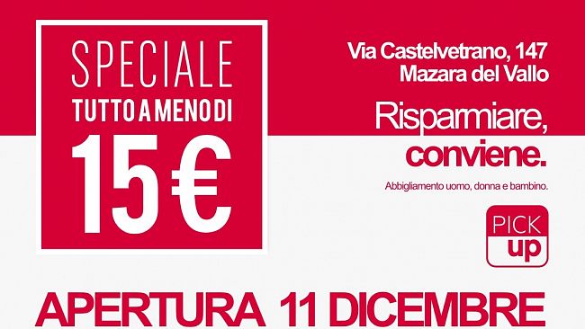Apre Pick Up. Domani, 11 dicembre, a Mazara in via Castelvetrano 147 