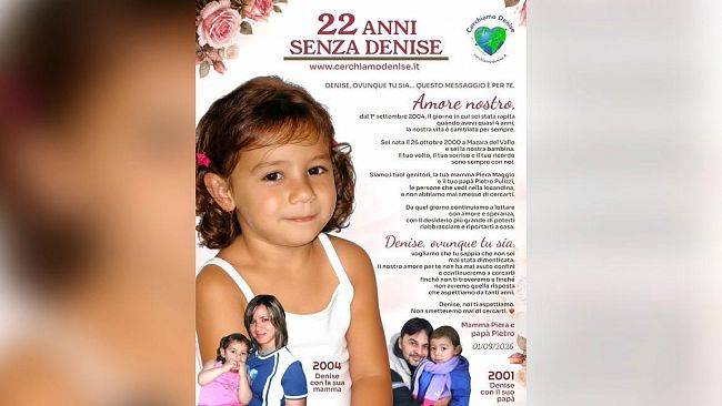 Denise Pipitone, 22 anni senza risposte. La speranza di mamma Piera e papà Pietro: 