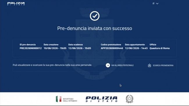 Denunce online: attivo nuovo servizio della Polizia di Stato