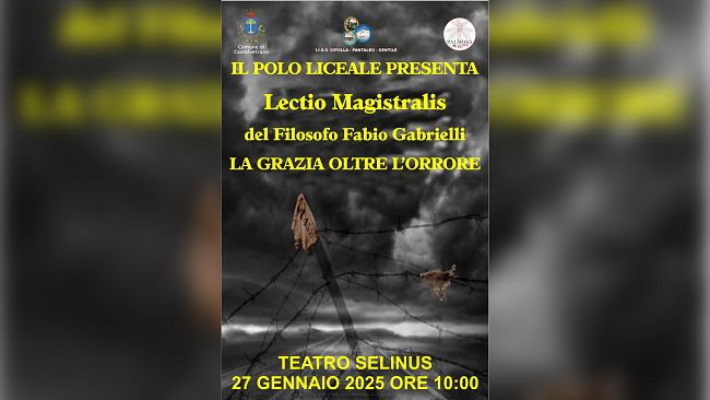 Castelvetrano, al Teatro Selinus il Polo Liceale patrocina la Lectio Magistralis del filosofo Fabio Gabrielli