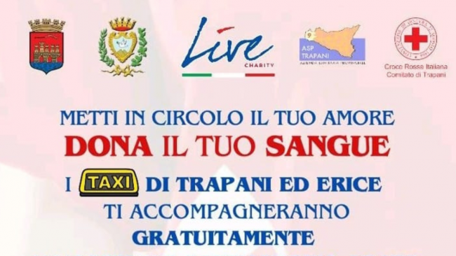 I tassisti di Trapani ed Erice si mobilitano per la donazione del sangue