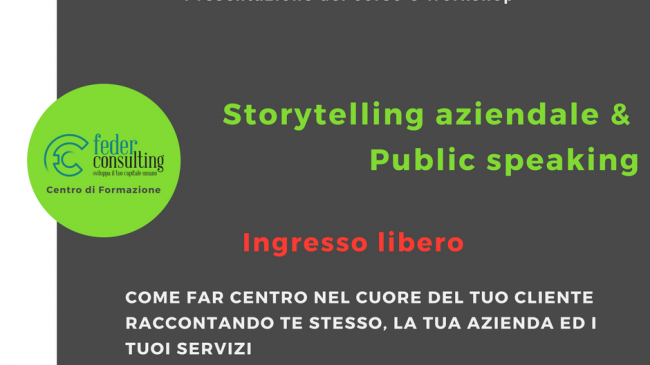 Trapani, lunedì un workshop su “Public Speaking e Storytelling Aziendale”
