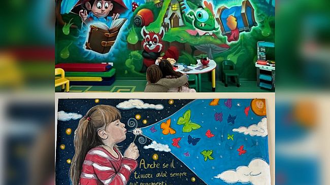 Ospedale di Mazara, inaugurati due murales nel Reparto di Pediatria