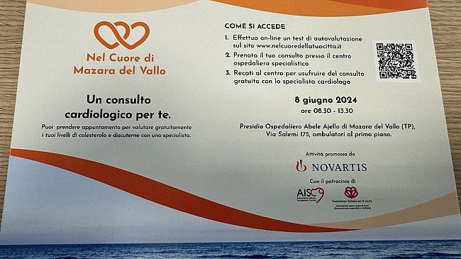 Mazara, all “Abele Ajello” misurazioni del colesterolo e consulti gratuiti con i cardiologi del centro