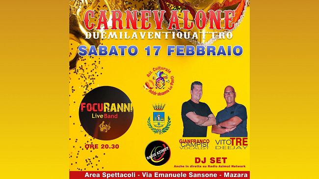 Mazara: domani, sabato 17 febbraio il Carnevale Addrabbanna Lu Ponti