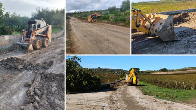 Partanna, ulteriori lavori di manutenzione delle strade comunali di campagna