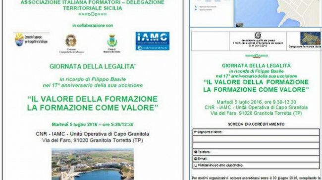 Giornata della legalità in ricordo di Filippo Basile