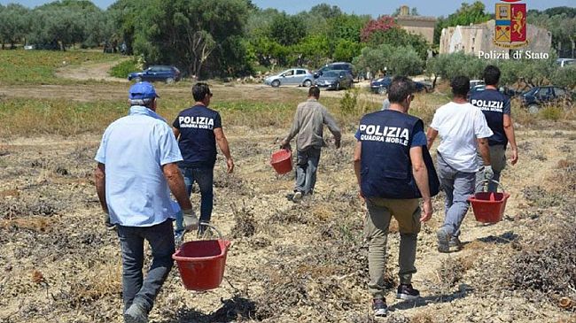 Alcamo: Operazione contro il caporalato. La Polizia di Stato esegue il sequestro di imprese agricole e veicoli