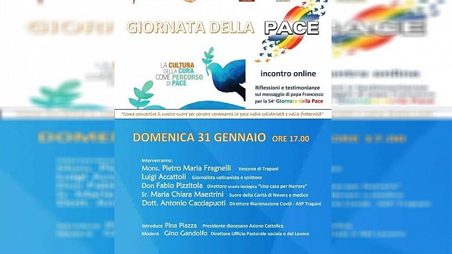 La Diocesi di Trapani organizza un incontro online per la Giornata della Pace