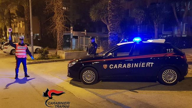​Trapani, controlli dei carabinieri: 5 denunciati nel fine settimana