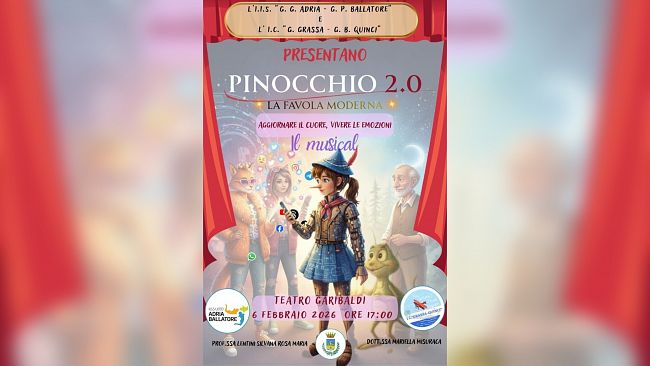 Mazara, in scena il musical  “Pinocchio 2.0 – La favola moderna”