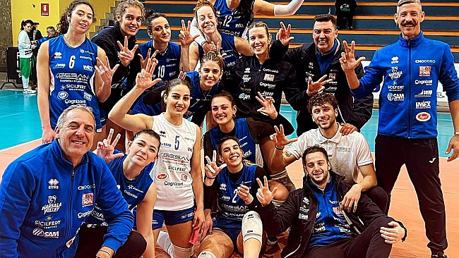 Il Marsala Volley vince a Catania e balza in testa alla classifica