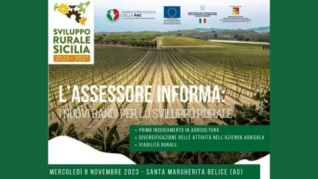 S.Margherita, l’assessore informa:  i nuovi bandi per lo sviluppo rurale