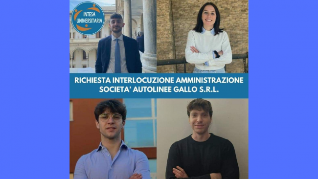 Intesa universitaria chiede alla società autolinee Gallo di potenziare le corse 