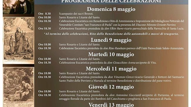 Tornano i festeggiamenti in onore di  San Francesco di Paola 