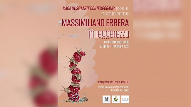 Alcamo, si inaugura venerdì 27 aprile la mostra personale dell’artista trapanese Errera dal titolo “In Leggerezza”