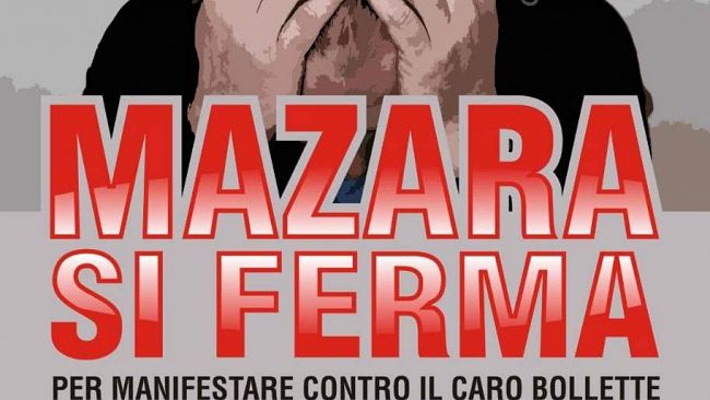 Mazara, Domani protesta contro il caro-bollette. Ordinanza di PM per il corteo