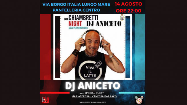 Pantelleria, il 14 agosto serata all'insegna della musica e del divertimento con dj Aniceto